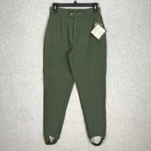 NEW Vintage Forenza Stirrup Pants Size 8 Petite Green Pleated Equestrian 90s 80s